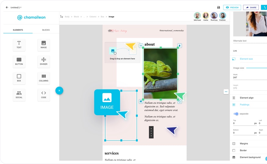 No code-email design editor