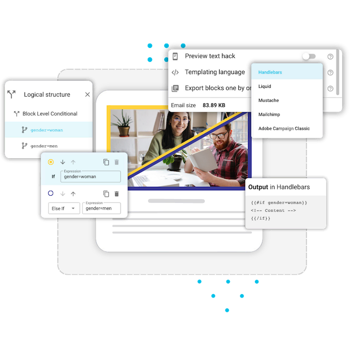 Dynamic email templating conditionals.
