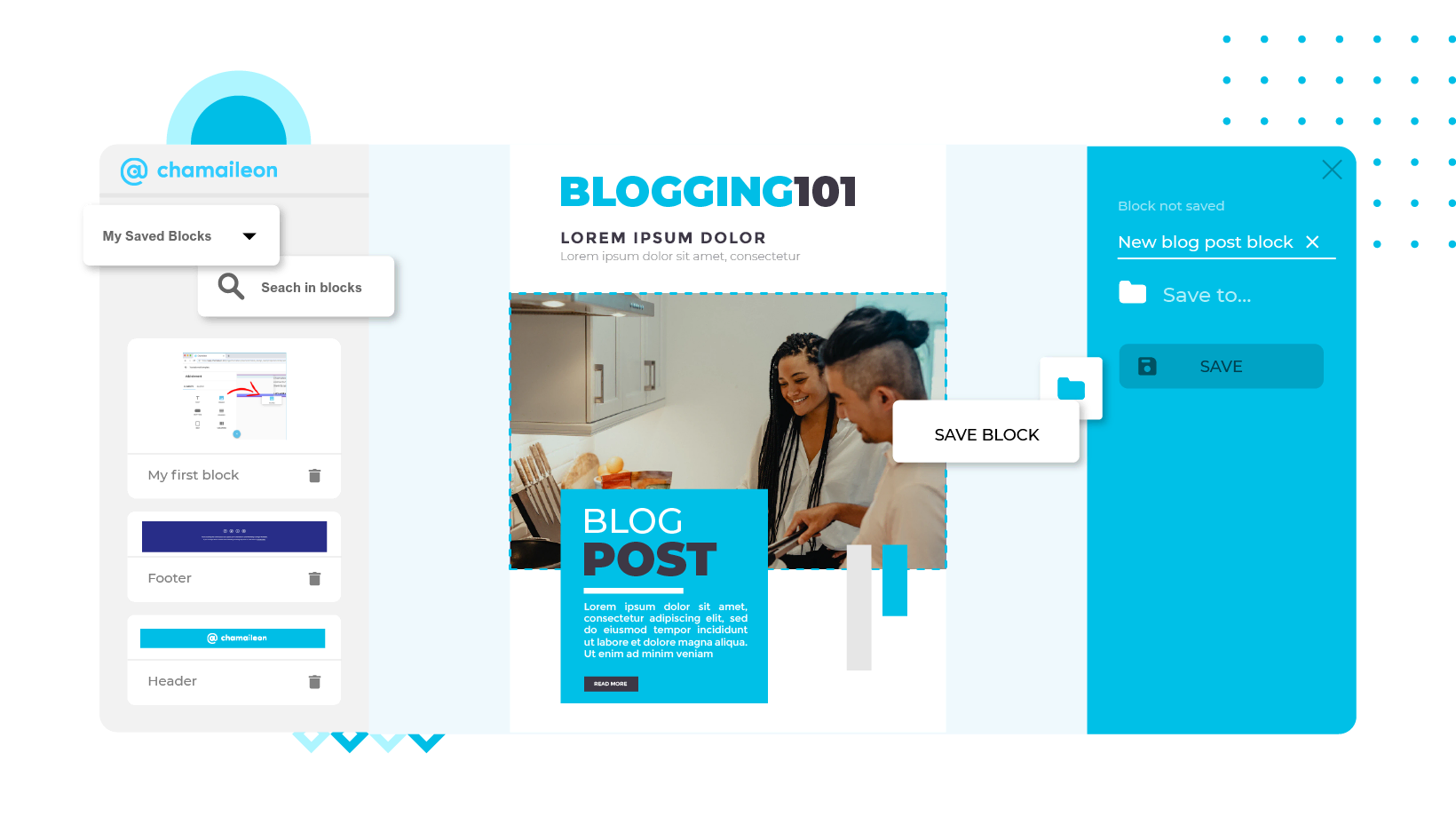 Create, save, and reuse email blocks for different campaigns